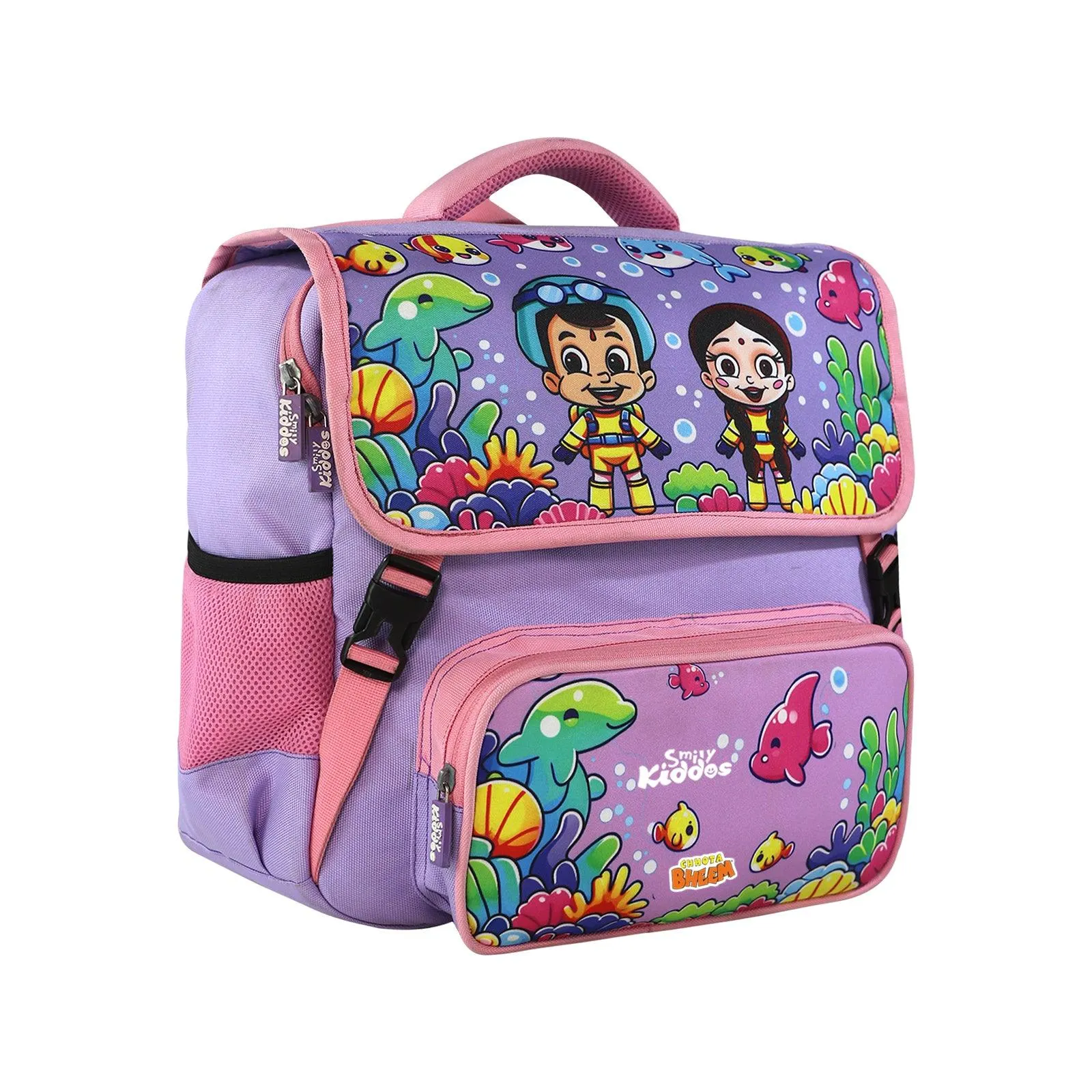 Smily Kiddos - Licensed Chhota Bheem Preschool Backpack I -purple