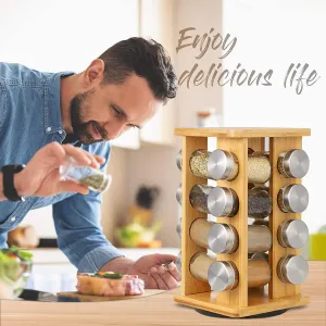 Spice Rack with 16 Jars