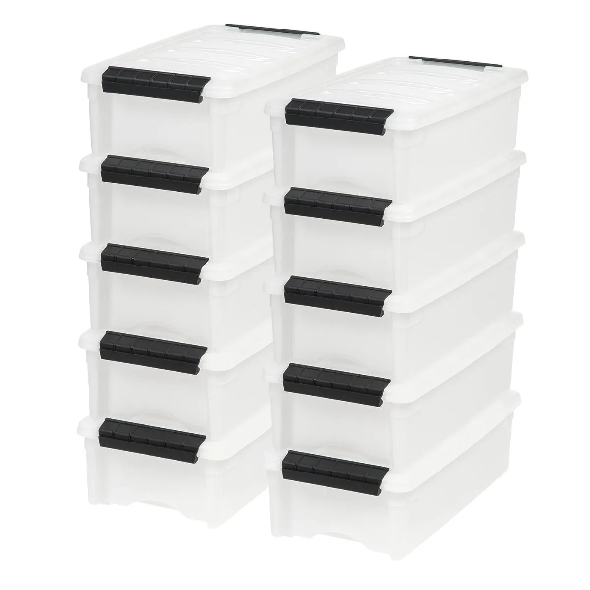 Stack & Pull™ Storage Box - 5 QT,  10 Pack, Pearl