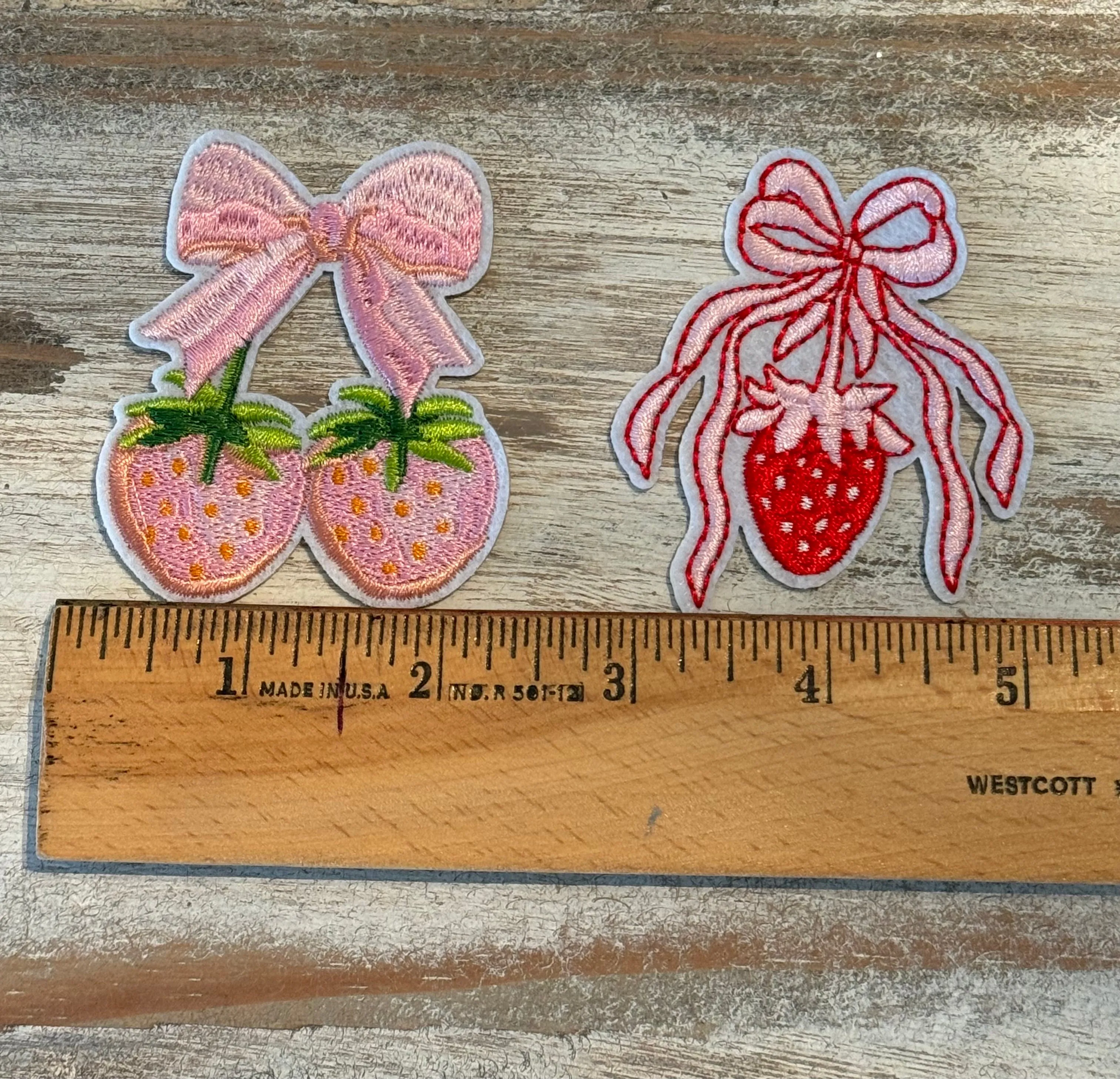 Strawberry Iron On Patches (Various Options)