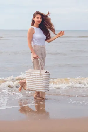 Sunny Bay Tote | Pale Grey/Pearl