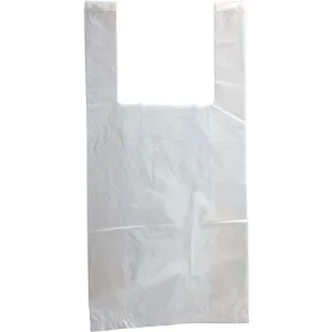 T-Shirt Grocery Bags - 6" x 4" x 15" - White