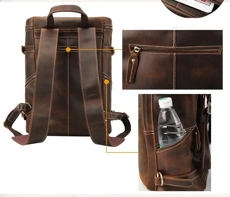 The Raoul Backpack | Handmade Vintage Leather Backpack