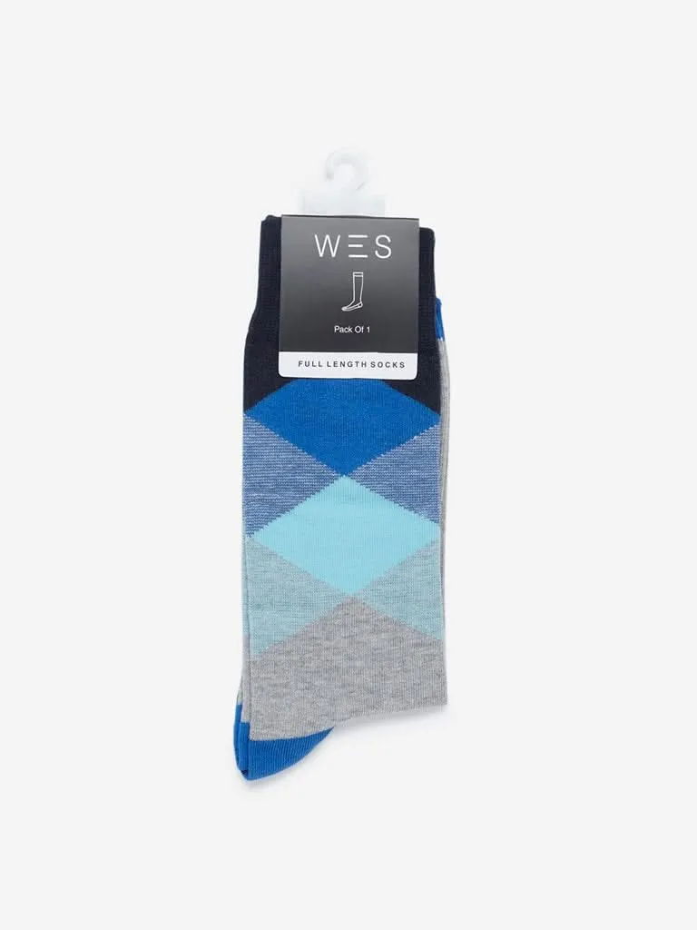 WES Lounge Grey-Melange Full-Length Socks