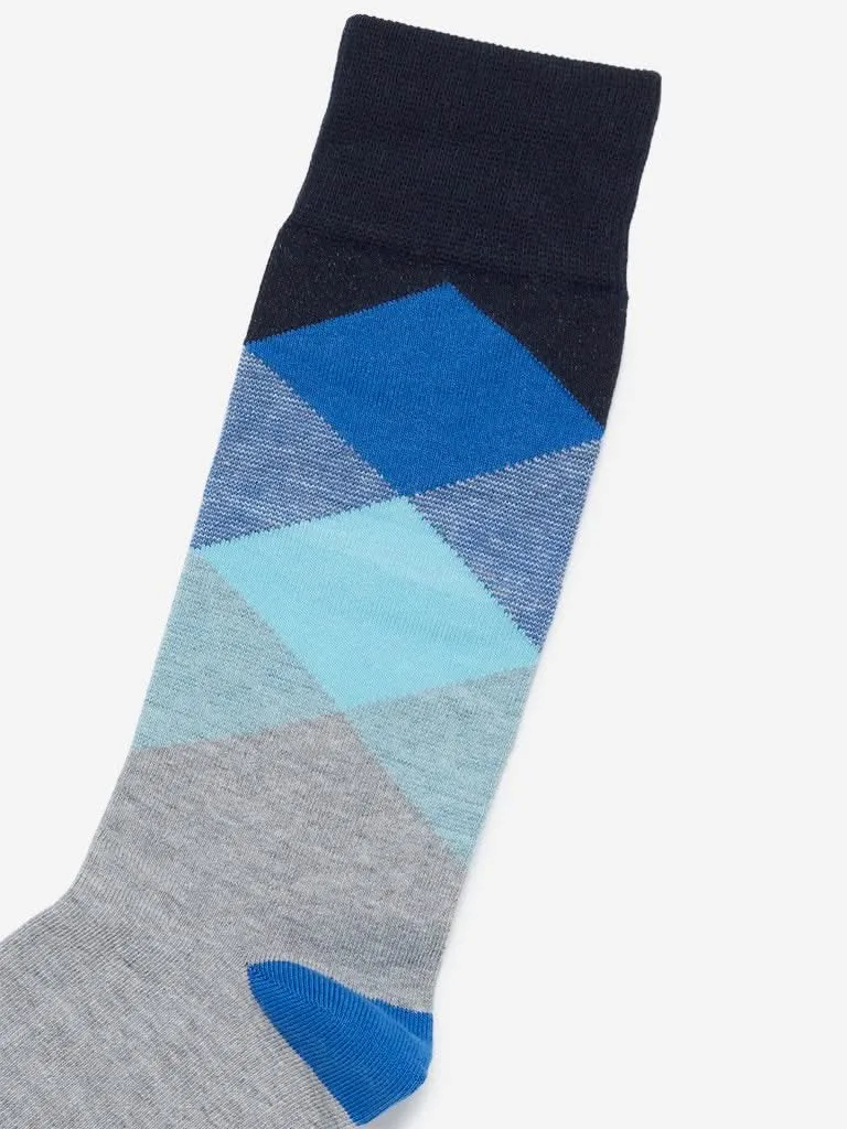 WES Lounge Grey-Melange Full-Length Socks