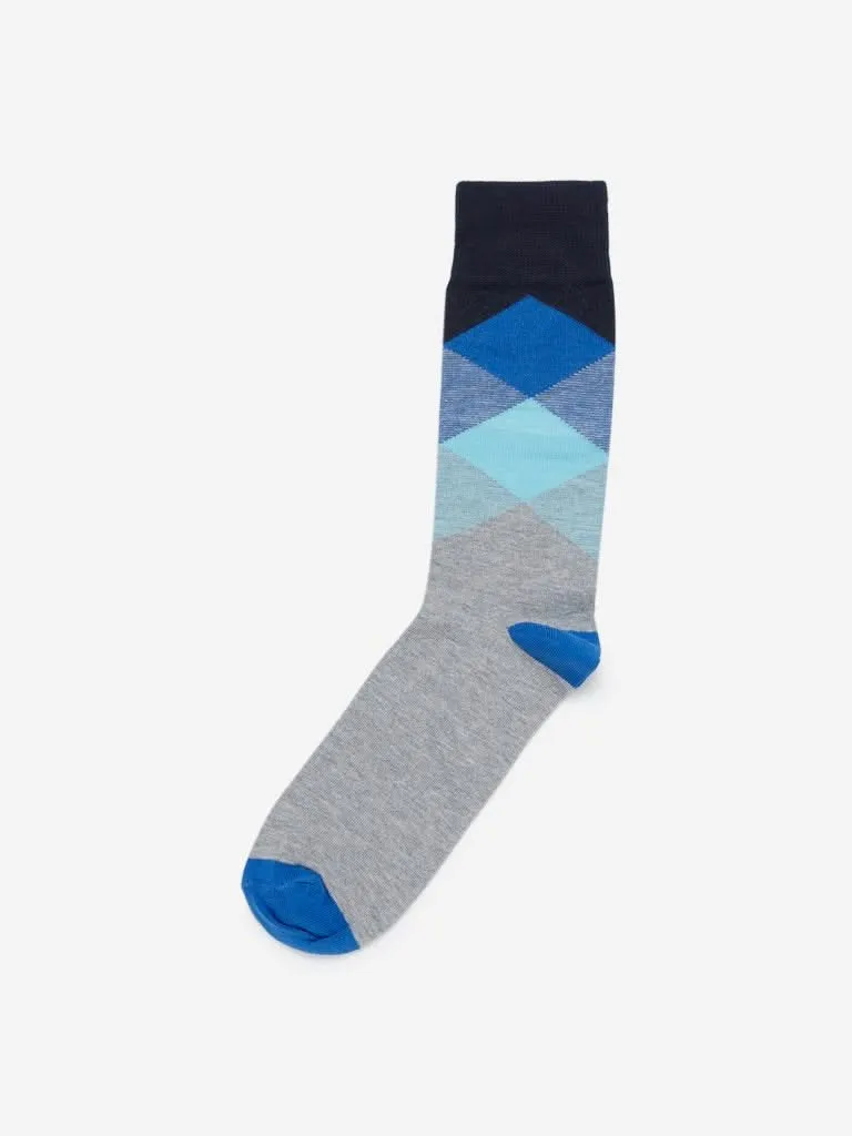 WES Lounge Grey-Melange Full-Length Socks