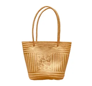 Woven Tote- Medium - Orange